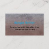 Professional Earthy Tint Abstract Freelance Writer Visitekaartje (Voorkant)