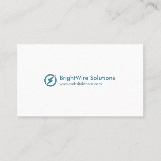 Professional Electrical Engineering White Blue  Visitekaartje (Achterkant)