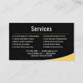 Professional Electrician Company Visitekaartje (Achterkant)