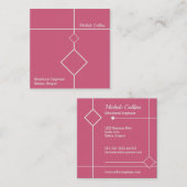 Professional Elegance Square Visitekaartje (Voorkant / Achterkant)