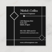 Professional Elegance Square Visitekaartje (Achterkant)