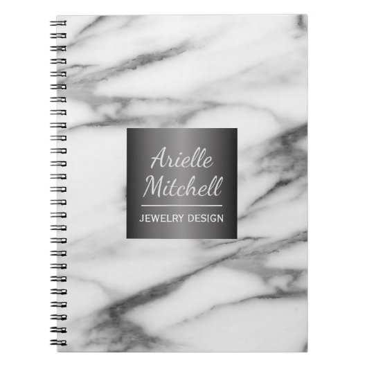 Professional Elegant Alabaster Marble Patroon Notitieboek (Voorkant)