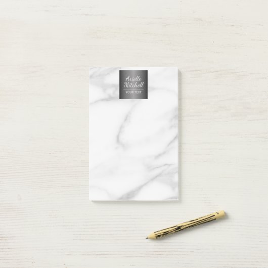 Professional Elegant Alabaster Marble Patroon Post-it® Notes (Op bureau)