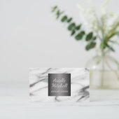 Professional Elegant Alabaster Marble Patroon Visitekaartje (Staand voorkant)