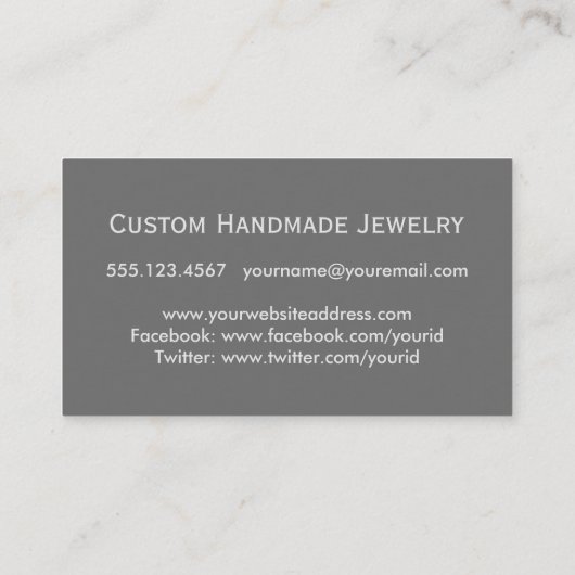 Professional Elegant Alabaster Marble Patroon Visitekaartje (Achterkant)