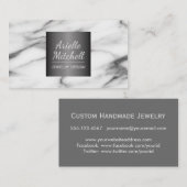 Professional Elegant Alabaster Marble Patroon Visitekaartje (Voorkant / Achterkant)