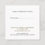 Professional Elegant Beauty Salon Coupon (Achterkant)