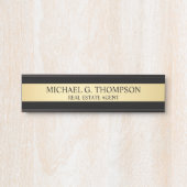 Professional Elegant Black en Gold Deurbordje (Voorkant)