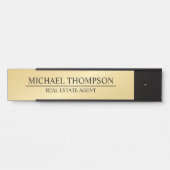 Professional Elegant Black en Gold Deurbordje (Voorkant)