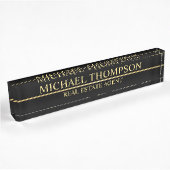 Professional Elegant Black en Gold Naambordje