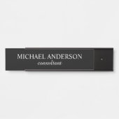 Professional Elegant Black en White Deurbordje (Voorkant)