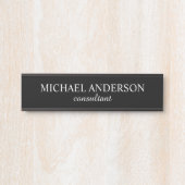 Professional Elegant Black en White Deurbordje (Voorkant)