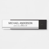Professional Elegant Black en White Deurbordje (Voorkant)