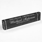 Professional Elegant Black en White Naambordje