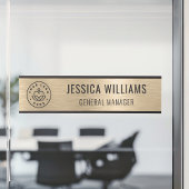 Professional Elegant Black Faux Brushed Gold Deurbordje