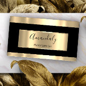 Professional Elegant Black Gold CONSULT Blogger Visitekaartje