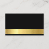 Professional Elegant Black Gold Modern Luxe Plain Visitekaartje (Achterkant)