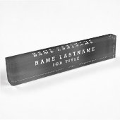 Professional Elegant Black White Desk Naambordje
