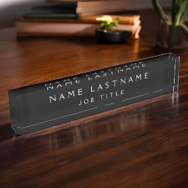 Professional Elegant Black White Desk Naambordje