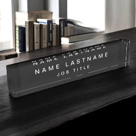 Professional Elegant Black White Desk Naambordje