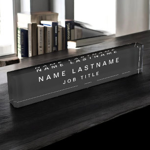 Professional Elegant Black White Desk Naambordje