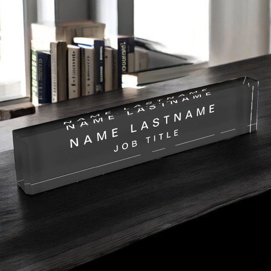 Professional Elegant Black White Desk Naambordje