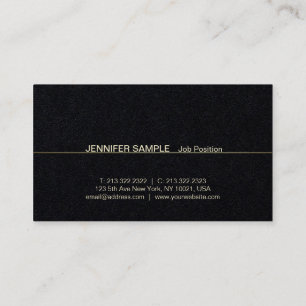 Professional Elegant Black White Gold Luxe Visitekaartje