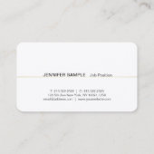 Professional Elegant Black White Gold Luxe Visitekaartje (Achterkant)