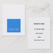 Professional Elegant Bleu de France Square Modern Visitekaartje (Voorkant / Achterkant)