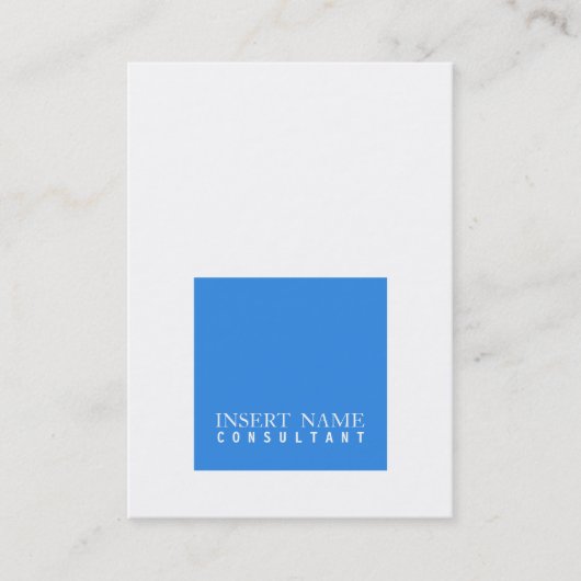 Professional Elegant Bleu de France Square Modern Visitekaartje (Voorkant)