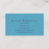 Professional Elegant Blue Visitekaartje (Achterkant)