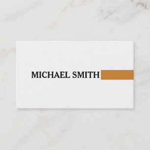 Professional Elegant Bronze Modern Plain White Visitekaartje