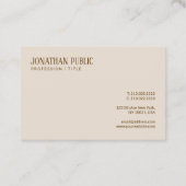 Professional Elegant Brown & Beige Luxury Silk Visitekaartje (Achterkant)