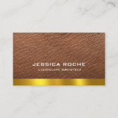 Professional Elegant Brown Modern  Architect  Visitekaartje (Voorkant)