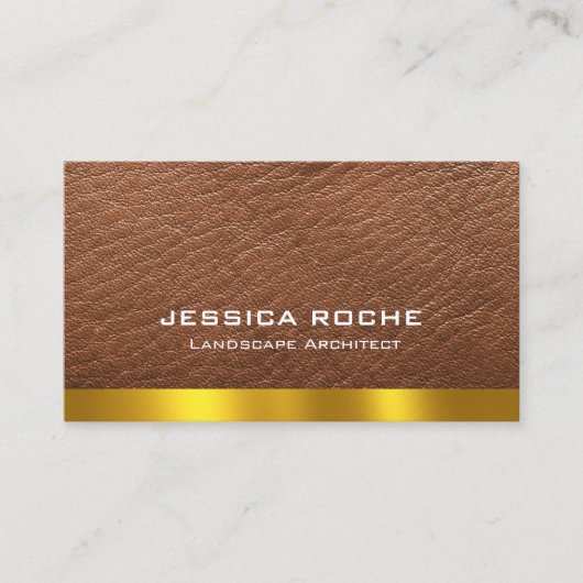 Professional Elegant Brown Modern Architect Visitekaartje (Voorkant)