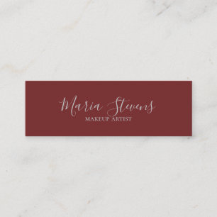 Professional Elegant Burgundy Mini Visitekaartje