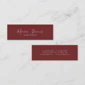 Professional Elegant Burgundy Mini Visitekaartje (Voorkant / Achterkant)