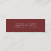 Professional Elegant Burgundy Mini Visitekaartje (Achterkant)