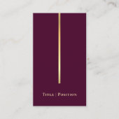 Professional Elegant Burgundy Wine & Gold Qr code Visitekaartje (Voorkant)