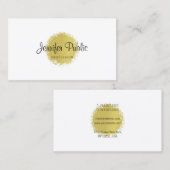 Professional Elegant Calligraded Gold Plain Visitekaartje (Voorkant / Achterkant)