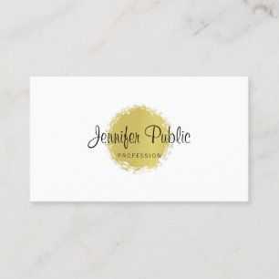 Professional Elegant Calligraded Gold Plain Visitekaartje
