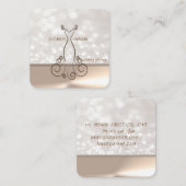 Professional Elegant Chic Bokeh, Dress Vierkante Visitekaartje (Voorkant / Achterkant)