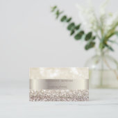 Professional Elegant Chic Bokeh, Stripes Visitekaartje (Staand voorkant)