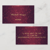 Professional Elegant Chic, Glittery, Bokeh Visitekaartje (Voorkant / Achterkant)