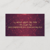 Professional Elegant Chic, Glittery, Bokeh Visitekaartje (Achterkant)