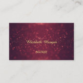 Professional Elegant Chic, Glittery, Bokeh Visitekaartje (Voorkant)