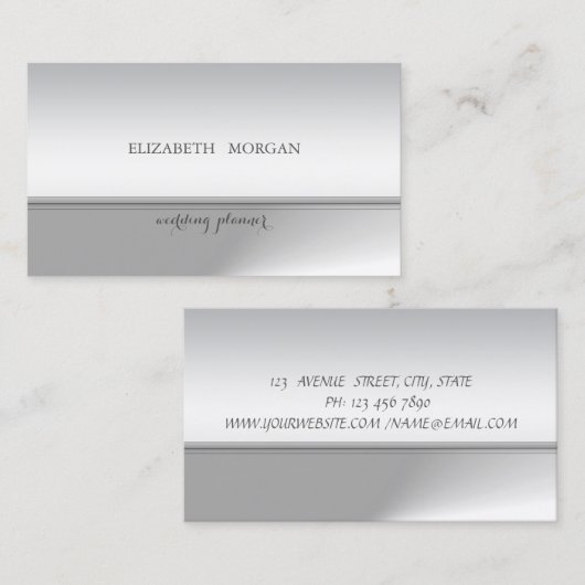 Professional Elegant Chic Glittery Visitekaartje (Voorkant / Achterkant)