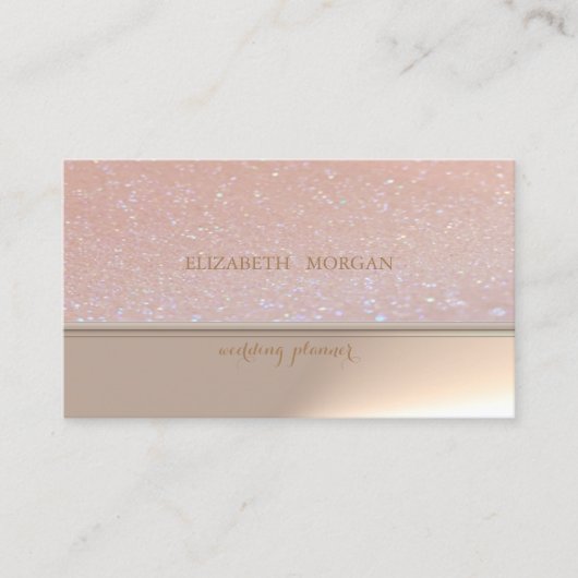 Professional Elegant Chic Glittery Visitekaartje (Voorkant)