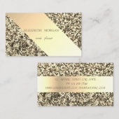 Professional Elegant Chic Gold Glitter Stripe Visitekaartje (Voorkant / Achterkant)