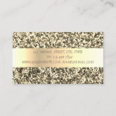Professional Elegant Chic Gold Glitter Stripe Visitekaartje (Achterkant)